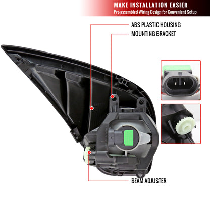 2020-2021 Toyota Highlander Fog Bumper Lights (Chrome Housing/Clear Lens)