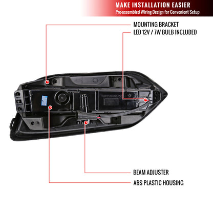 2019-2020 Honda HR-V LED Projector Fog Lights Kit (Chrome Housing/Clear Lens)