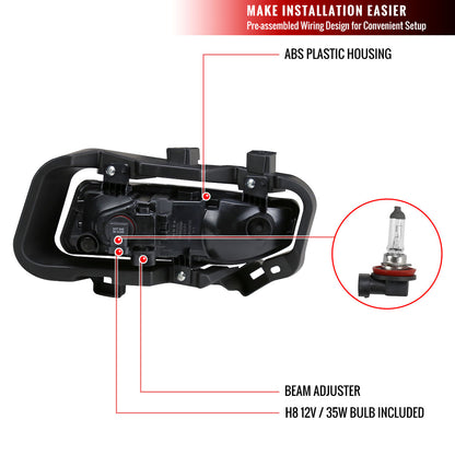 2018-2019 Nissan Kicks H8 Fog Lights Kit (Chrome Housing/Clear Lens)