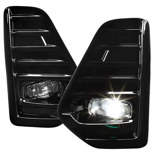 2021-2022 Nissan Kicks LED Fog Lights Kit (Glossy Black Housing/Clear Lens)