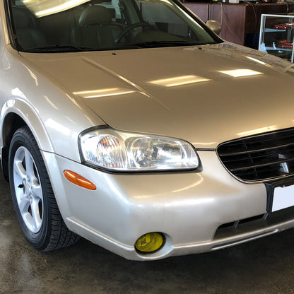 2000-2004 Nissan Sentra/Xterra/Frontier/Maxima H3 Fog Lights Kit (Chrome Housing/Yellow Lens)