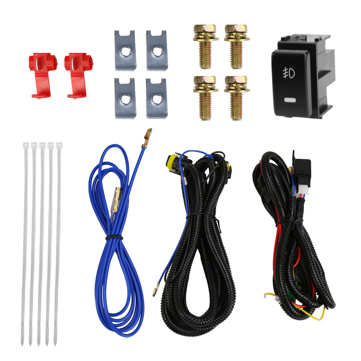 2009-2014 Nissan Maxima H11 Fog Lights Kit w/ Switch & Wiring Harness (Chrome Housing/Clear Lens)