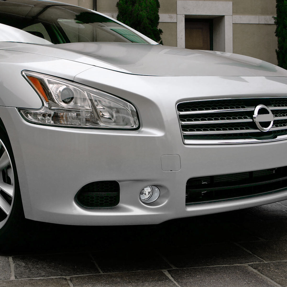 2009-2014 Nissan Maxima H11 Fog Lights Kit w/ Switch & Wiring Harness (Chrome Housing/Clear Lens)