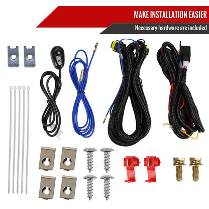 1999-2004 Ford Mustang 899 Fog Lights Kit w/ Switch & Wiring Harness (Chrome Housing/Clear Lens)