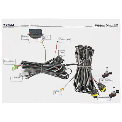 2019-2021 Nissan Murano LED Fog Lights Kit (Chrome Housing/Clear Lens)
