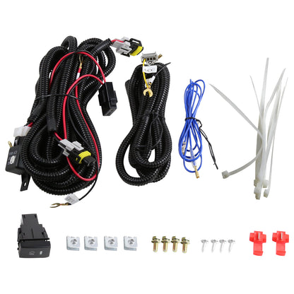 2007-2009 Mazda 3 Sedan H11 Fog Lights Kit (Chrome Housing/Clear Lens)