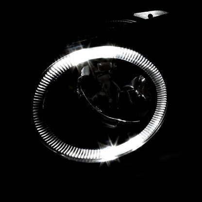 2003-2005 Mazda 6 Sedan H3 Halo Ring Fog Lights Kit (Chrome Housing/Clear Lens)