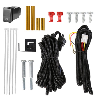 2003-2005 Mazda 6 Sedan H3 Halo Ring Fog Lights Kit (Chrome Housing/Clear Lens)