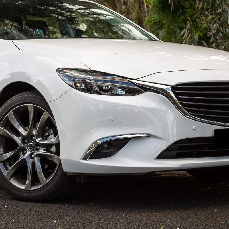 2016-2018 Mazda 6 Sedan 6500K LED Projector Fog Lights Kit (Chrome Housing/Clear Lens)