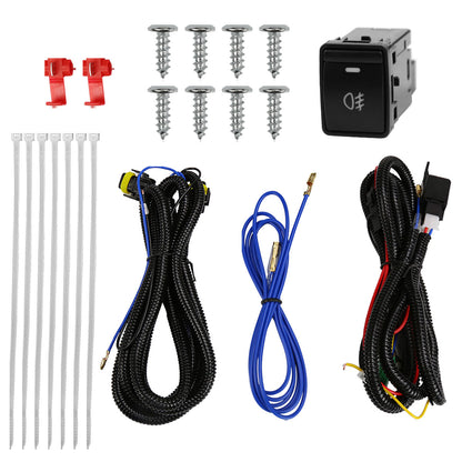 2017-2020 Nissan Pathfinder H11 Fog Lights w/ Switch & Wiring Harness (Chrome Housing/Clear Lens)