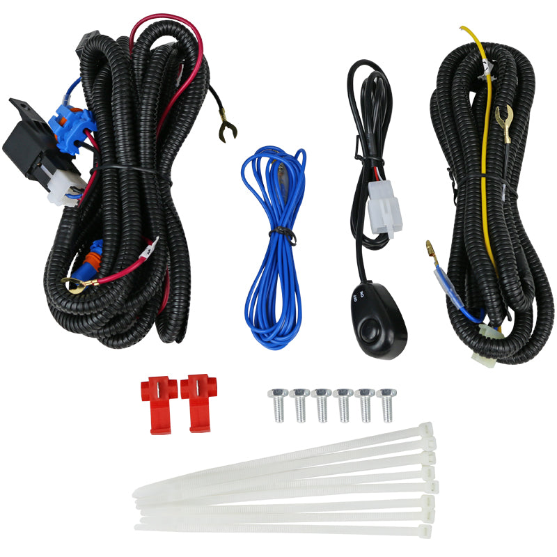 2002-2009 Dodge RAM/Durango 9006 Fog Lights Kit w/ Switch & Wiring Harness (Chrome Housing/Smoked Lens)