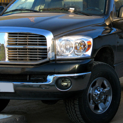2002-2009 Dodge RAM 9006 Fog Lights w/ Mounting Brackets (Chrome Housing/Smoked Lens)