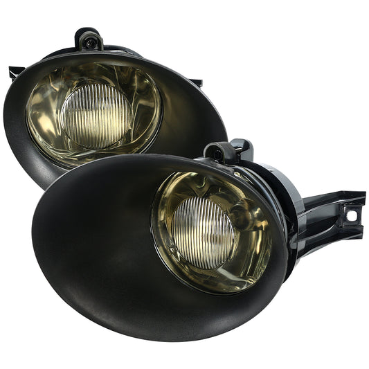 2002-2009 Dodge RAM 9006 Fog Lights w/ Mounting Brackets (Chrome Housing/Smoked Lens)