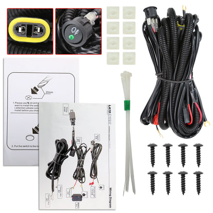 2019-2024 Dodge RAM 1500 LED Fog Lights Kit (Chrome Housing/Clear Lens)