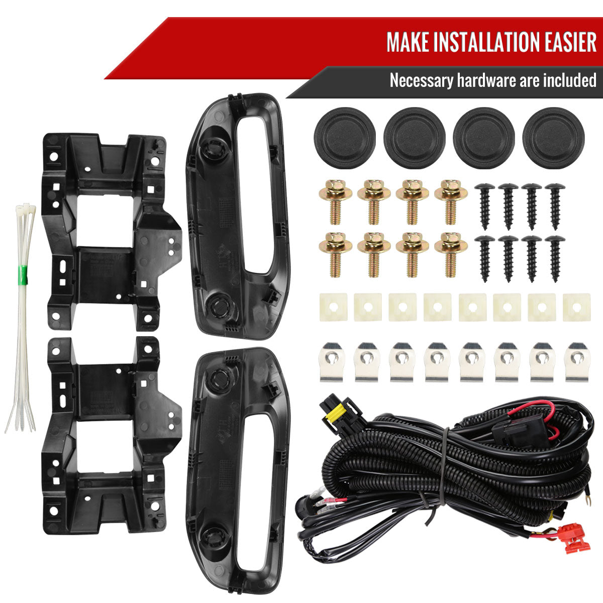 2019-2023 Dodge RAM 2500/3500 LED Fog Lights Kit (Chrome Housing/Clear Lens)