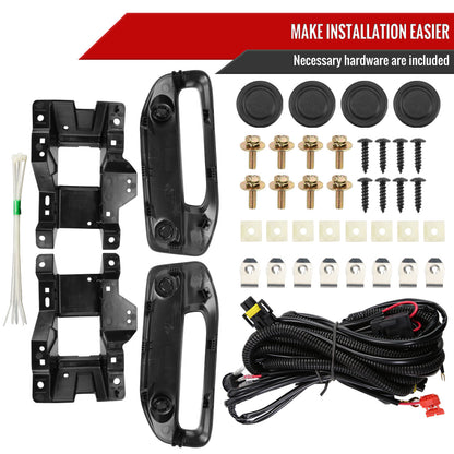 2019-2023 Dodge RAM 2500/3500 LED Fog Lights Kit (Chrome Housing/Clear Lens)