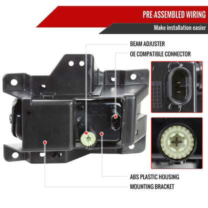 2019-2023 Dodge RAM 2500/3500 LED Fog Lights Kit (Chrome Housing/Clear Lens)