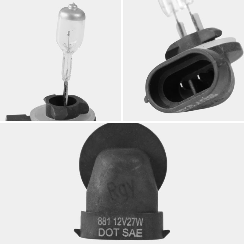 1994-2001 Dodge RAM 1500/2500/3500 881 Fog Lights w/ Mounting Brackets (Chrome Housing/Clear Lens)