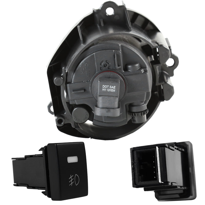 2006-2008 Toyota RAV4 H11 Fog Lights Kit (Chrome Housing/Clear Lens)