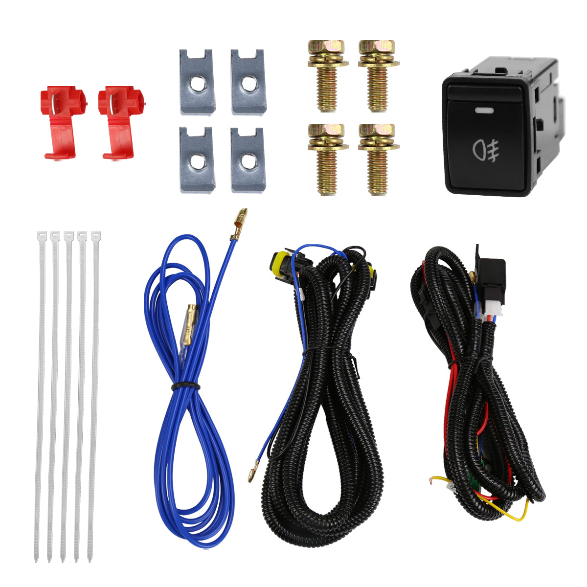 2014-2016 Nissan Rogue H11 Fog Lights Kit w/ Switch & Wiring Harness (Chrome Housing/Clear Lens)