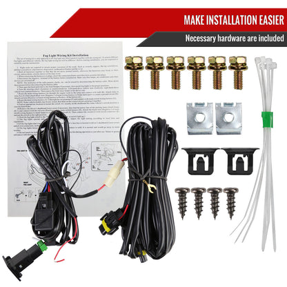 2021-2023 Nissan Rogue/Frontier/X-Trail H16 Fog Lights Kit (Chrome Housing/Clear lens)