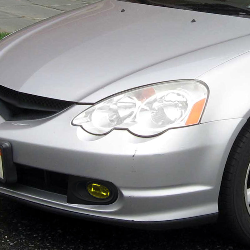 2002-2004 Acura RSX H11 Fog Lights Kit (Chrome Housing/Yellow Lens)