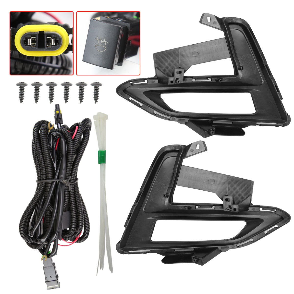 2020-2021 Nissan Sentra H8 Fog Lights Kit (Chrome Housing/ Clear Lens)