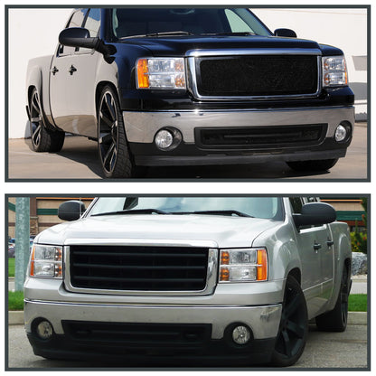 2007-2014 GMC Sierra 1500 2500HD/3500HD H8 Fog Lights Kit (Chrome Housing/Clear Lens)