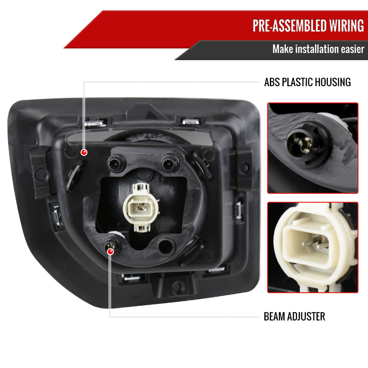 2015-2018 GMC Sierra 2500HD/3500HD PS24W Fog Lights Kit (Chrome Housing/Clear Lens)