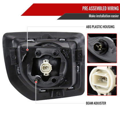 2015-2018 GMC Sierra 2500HD/3500HD PS24W Fog Lights Kit (Chrome Housing/Clear Lens)