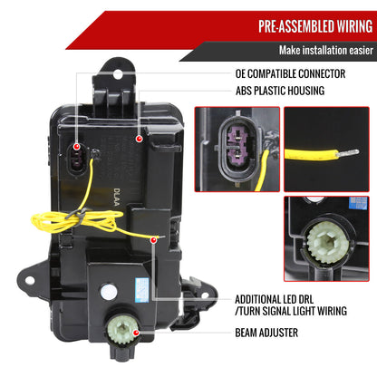 2019-2021 GMC Sierra 1500 Denali/SLT/AT4 Switchback LED Fog Lights Kit (Chrome Housing/Clear Lens)