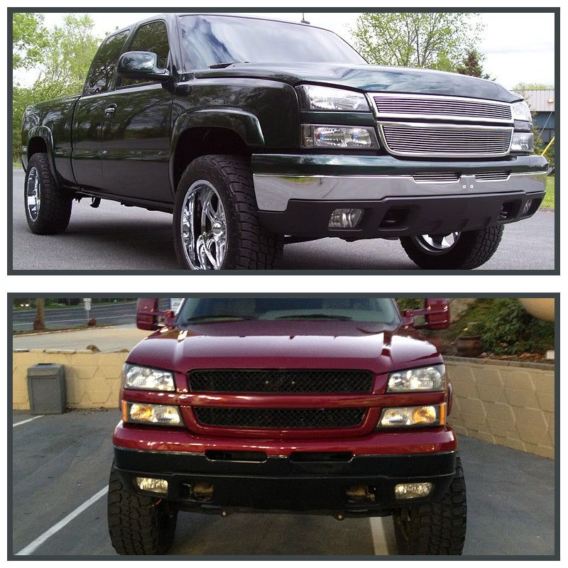 2002-2007 Chevrolet Silverado/Avalanche H10 Fog Lights (Chrome Housing/Clear Lens)