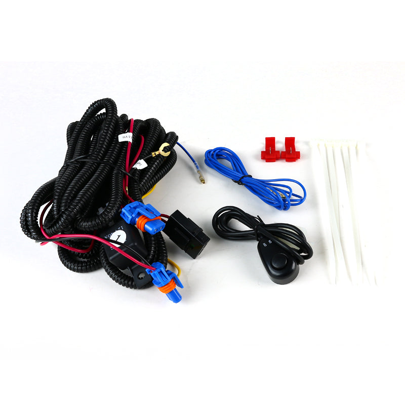 2002-2007 Chevrolet Silverado/Avalanche H10 Fog Lights Wiring Kit (Chrome Housing/Smoked Lens)