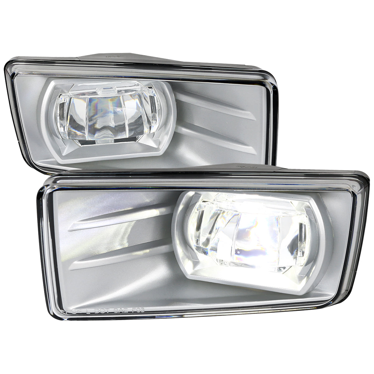 2007-2014 Chevrolet Avalanche/Silverado/Suburban/Tahoe LED Projector Fog Lights (Chrome Housing/Clear Lens)