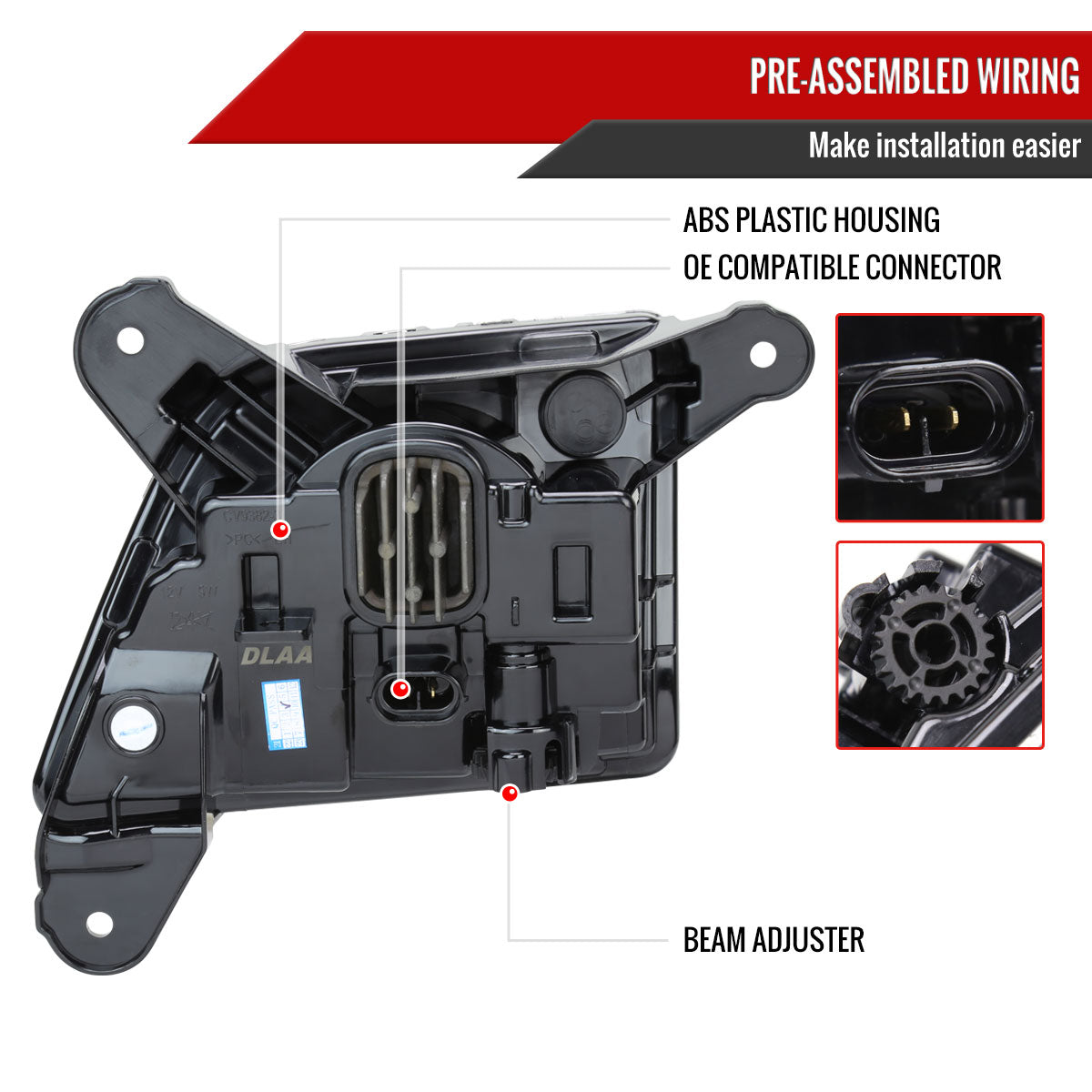 2019-2022 Chevrolet Silverado 1500 LED Fog Lights Kit (Chrome Housing/Smoked Lens)