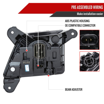 2019-2022 Chevrolet Silverado 1500 LED Fog Lights Kit (Chrome Housing/Smoked Lens)