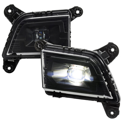 2019-2022 Chevrolet Silverado 1500 LED Fog Lights Kit (Chrome Housing/Smoked Lens)