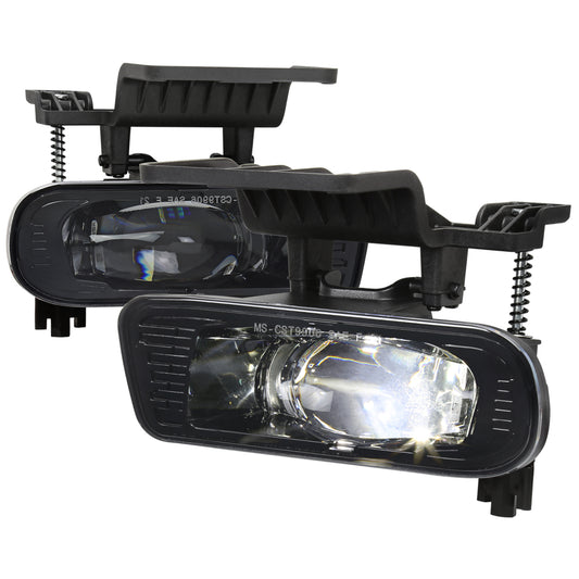 1999-2002 Chevrolet Silverado 1500/2500/2001-2002 Silverado 3500 LED Fog Lights kit (Glossy Black Housing/Clear Lens)