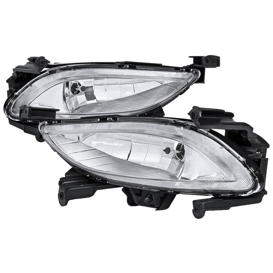 2011-2013 Hyundai Sonata 12V/27W 881 Fog Lights Kit (Chrome Housing/Clear Lens)
