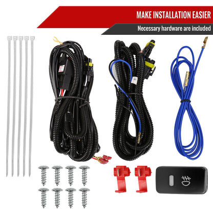 2016-2022 Toyota Tacoma H16 Chrome Cover Fog Lights Kit (Chrome Housing/Clear Lens)