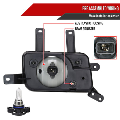 2015-2020 Chevrolet Tahoe/Suburban H8 Fog Lights Kit (Chrome Housing/Clear Lens)