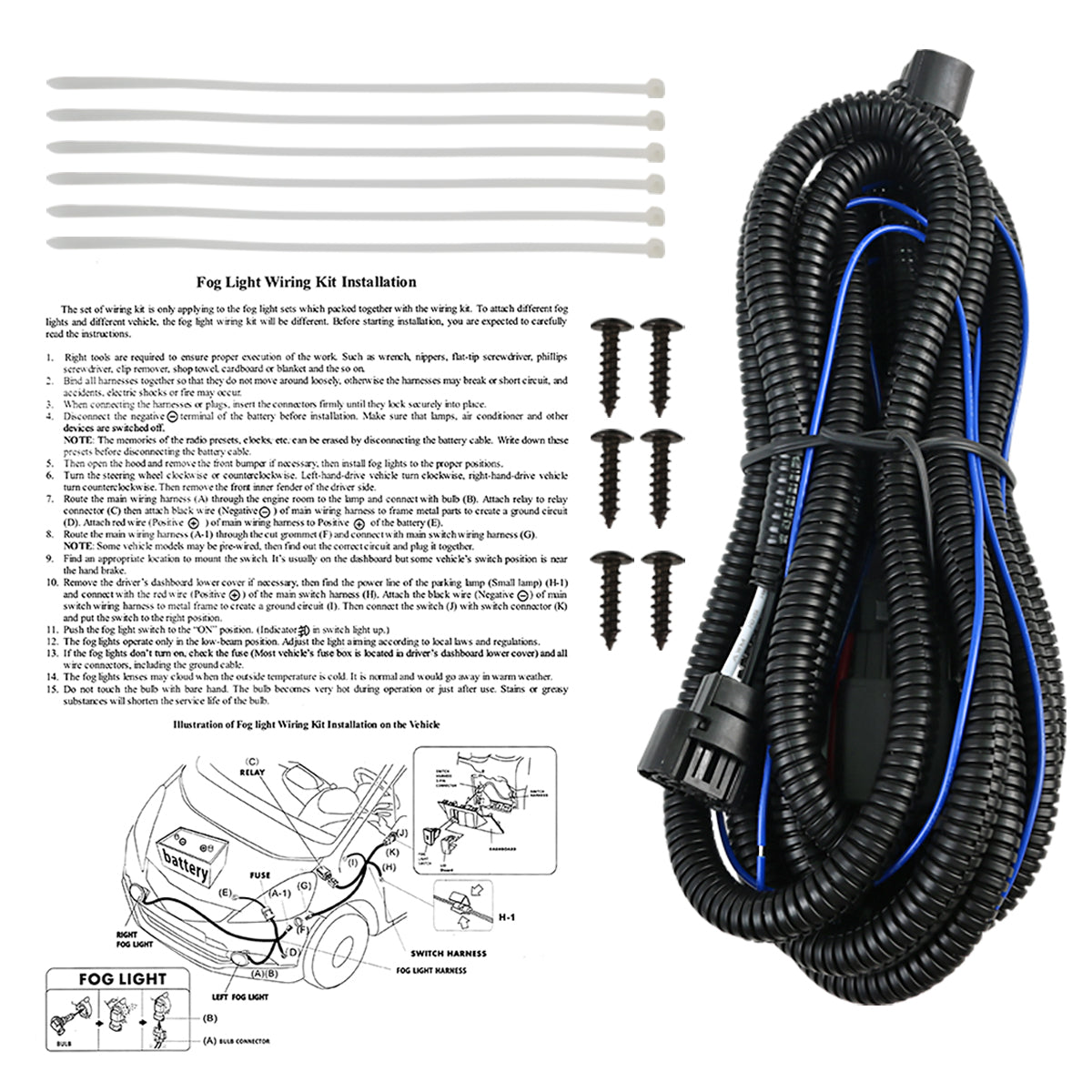 2017-2019 Chevrolet Trax PS24W Fog Lights Kit (Chrome Housing/Clear Lens)