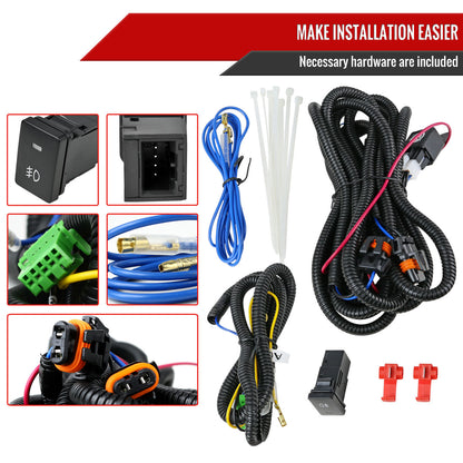 2007-2013 Toyota Tundra/Sequoia H10 Fog Lights Kit (Chrome Housing/Clear Lens)