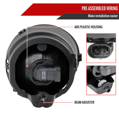 2007-2013 Toyota Tundra/Sequoia H10 Fog Lights Kit (Chrome Housing/Smoked Lens)