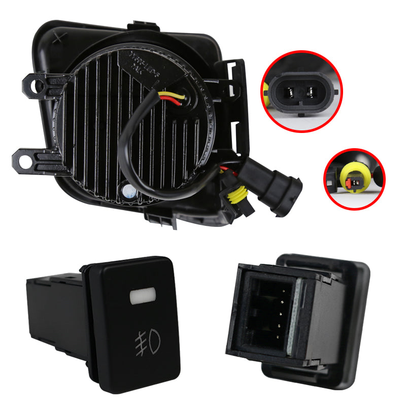 2014-2018 Toyota Tundra SMD LED Projector Fog Lights Kit (Chrome Housing/Clear Lens)