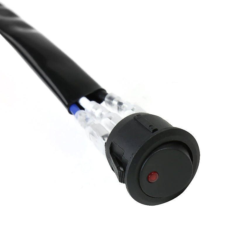 Universal 9' 14 Gauge Fog Lights Wiring Harness Kit w/ 2 Connectors, Fuse, On/Off Switch, & Relay