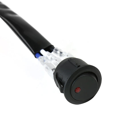 Universal 9' 14 Gauge Fog Lights Wiring Harness Kit w/ 2 Connectors, Fuse, On/Off Switch, & Relay
