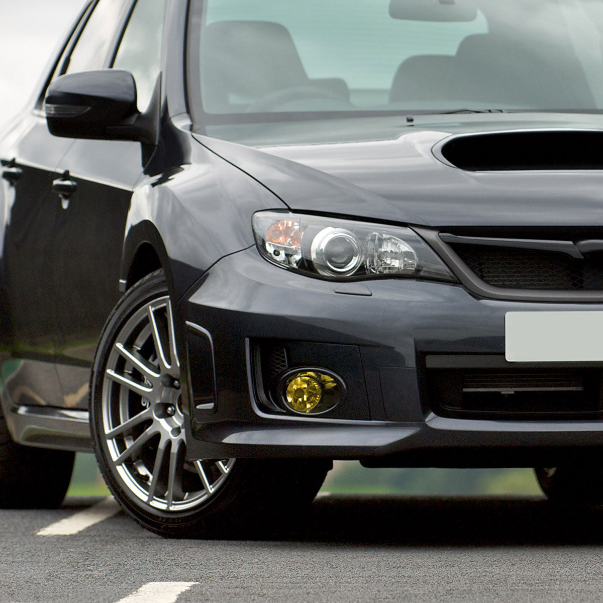 2008-2011 Subaru Impreza WRX 9006 HB4 Fog Lights Kit w/ Switch & Wiring Harness (Chrome Housing/Yellow Lens)