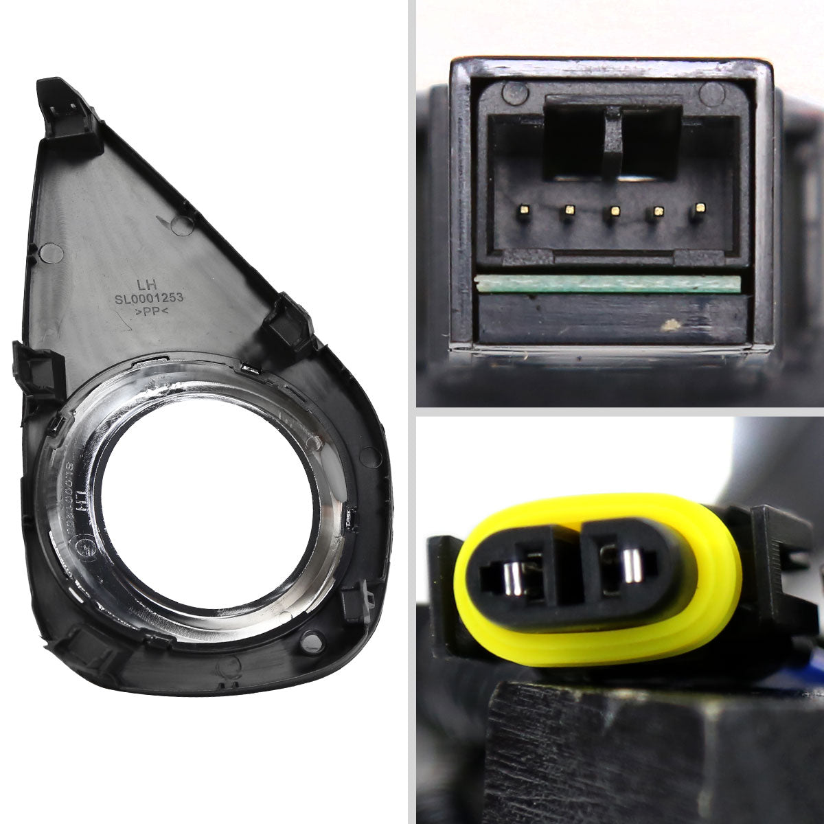 2015-2017 Toyota Yaris 2/4DR H11 Fog Lights Kit w/ Switch & Wiring Harness (Chrome Housing/Clear Lens)