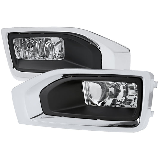 2015-2018 GMC Yukon/Yukon XL Bumper Fog Lights Kit (Chrome Housing/Clear Lens)